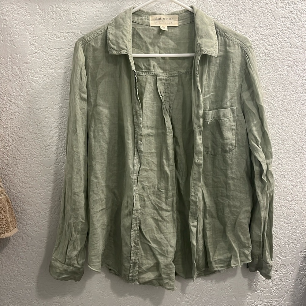 Cloth and stone linen button up shirt